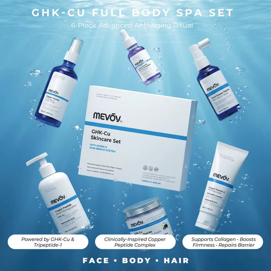 Ghk-Cu Anti-Aging Ritual for Face Body & Hair Care Copper Peptide Skincare Full Body Spa Set Ensemble De Soins Du Corps