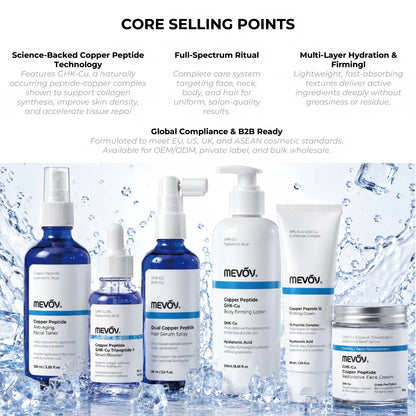Ghk-Cu Anti-Aging Ritual for Face Body & Hair Care Copper Peptide Skincare Full Body Spa Set Ensemble De Soins Du Corps
